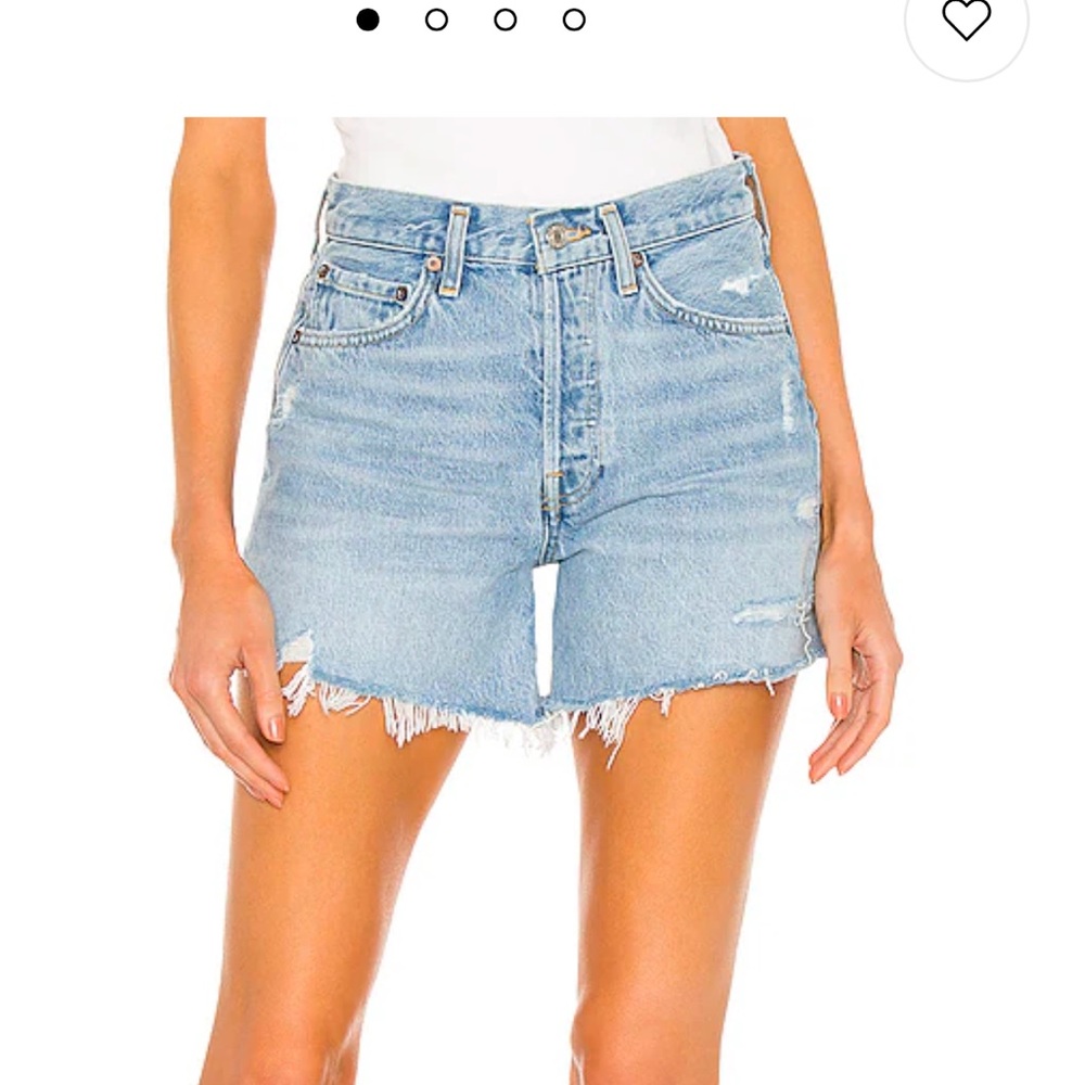 Agolde Parker Long Denim Shorts